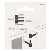 Mack 1071182 - 2 meubel inboorpaumellen verzinkt ø 9 x 23 mm | 5 stuks - afbeelding 3