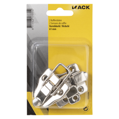 Mack 1071221 - kofferslot vernikkeld 61 mm | 5 stuks