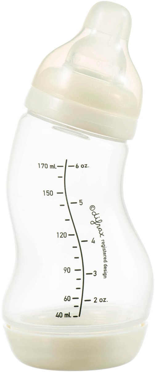 Difrax natural s-babyfles - 170 ml - crème - anti colic