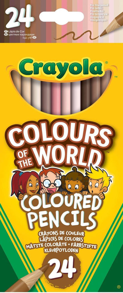 Crayola - colors of the world - kleurpotloden - 24 kleuren - voor kinderen