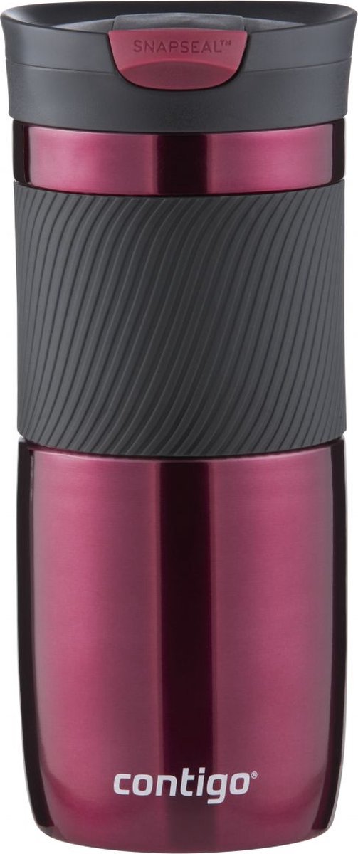 Contigo byron snapseal thermosbeker - vivacious 16oz - roestvrijstalen isoleerbeker, koffiebeker-to-go, lekvrij, houdt tot 7 uur warm, vaatwasserbestendig bpa-vrij deksel, 470 ml