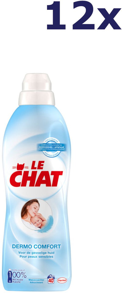 Le chat wasverzachter - dermo comfort - 12 flessen - 40 wasbeurten 880ml