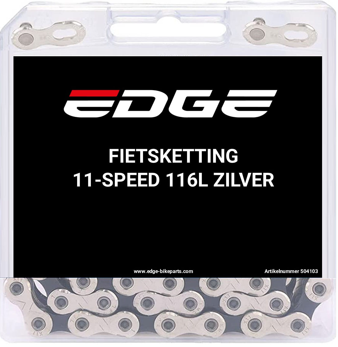 Edge fietsketting 11 speed chn-004 met 116 schakels - zilver