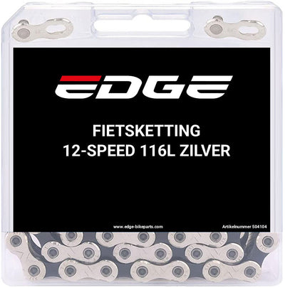 Edge fietsketting 12 speed chn-006 met 116 schakels - zilver