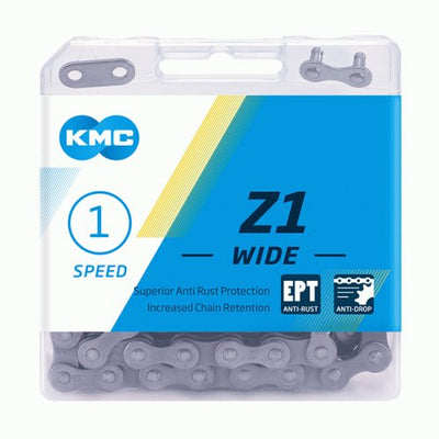 KMC Z 1 EPT 128 - 1 2x1 8 - 8.6mm - 128 schakels - Donker Zilver
