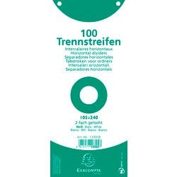 Scheidingsstroken exacompta 13305b karton wit