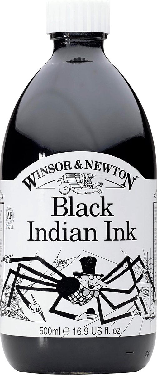 Winsor newton - hobby inkt - oost indische inkt - zwart - 500ml