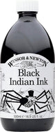 Winsor newton - hobby inkt - oost indische inkt - zwart - 500ml