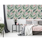 DUTCH WALLCOVERINGS DUTCH WALLCOVERINGS Behang Lush Tropical roze en blauw - afbeelding 3