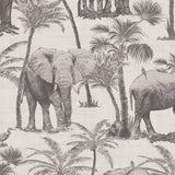 DUTCH WALLCOVERINGS DUTCH WALLCOVERINGS Behang Elephant Grove houtskoolkleurig - afbeelding 2