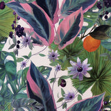 Dutch wallcoverings dutch wallcoverings behang passion flower wit en groen - afbeelding 2