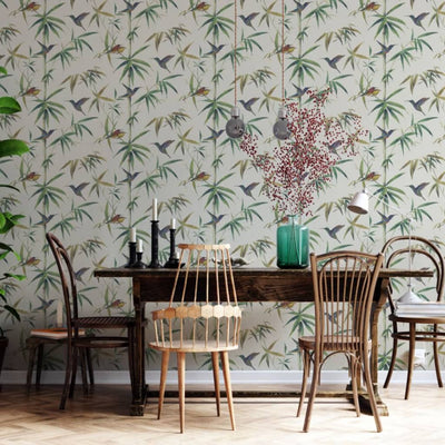 Noordwand Noordwand Behang Kolibri and Bamboo ecru