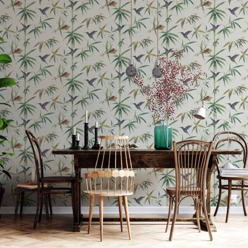 Noordwand Noordwand Behang Kolibri and Bamboo ecru