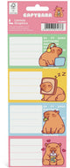 Animals capybara zelfklevende schooletiketten - set van 16 stuks