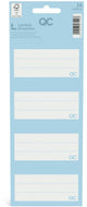 Qc colour zelfklevende schooletiketten - blauw - set van 16 stuks