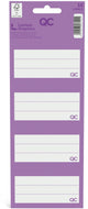 Qc colour zelfklevende schooletiketten - paars - set van 16 stuks
