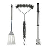 Interbosch flamecraft bbq gereedschapset 3-delig zwart rvs