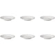 Mammoet bord brede rand budgeltline porselein wit 18cm set a 6 stuks