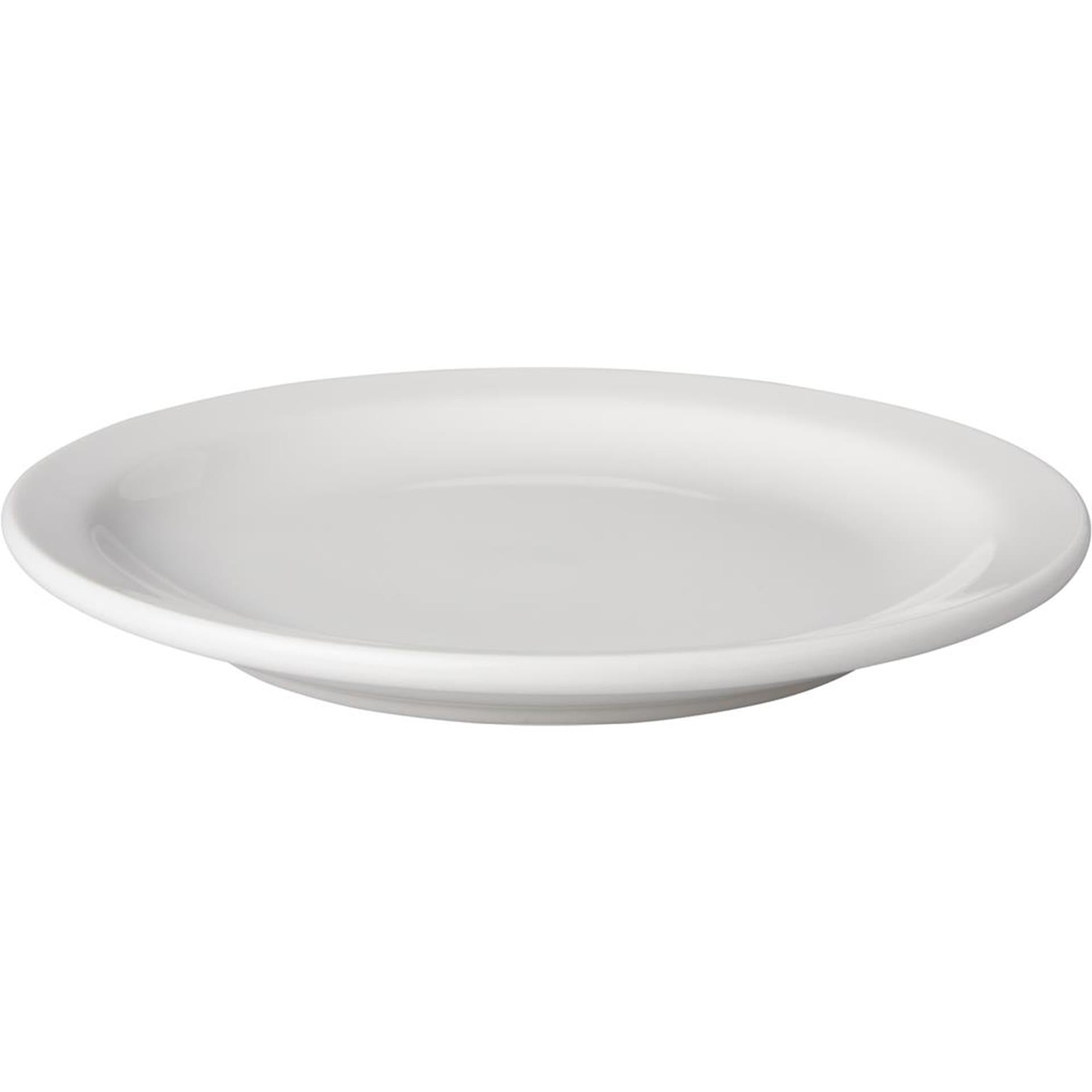 Mammoet gebaksbord budgetline smalle rand porselein 16cm set a 6 stuks