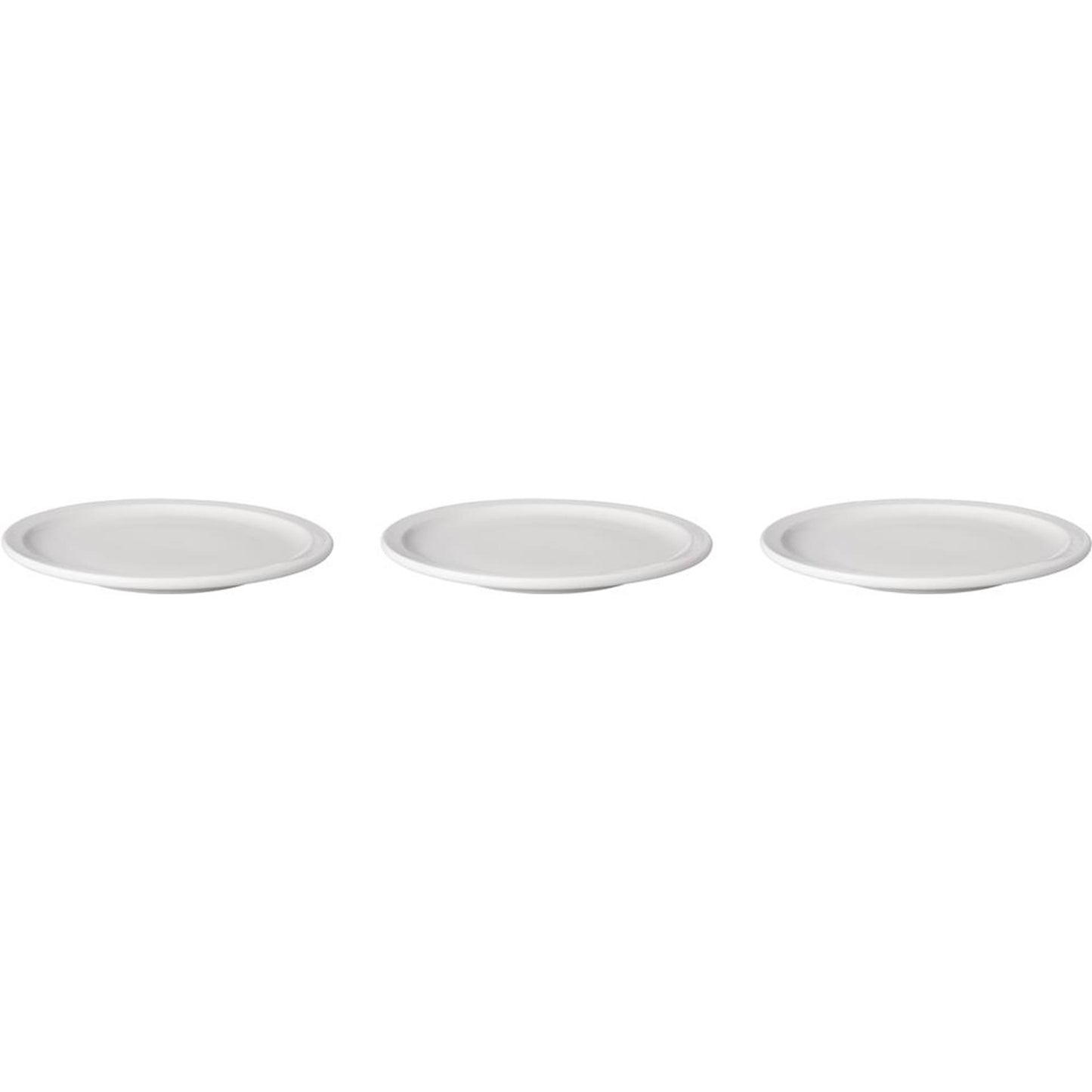 Mammoet bord smalle rand budgetline porselein wit 24cm (set van 3)
