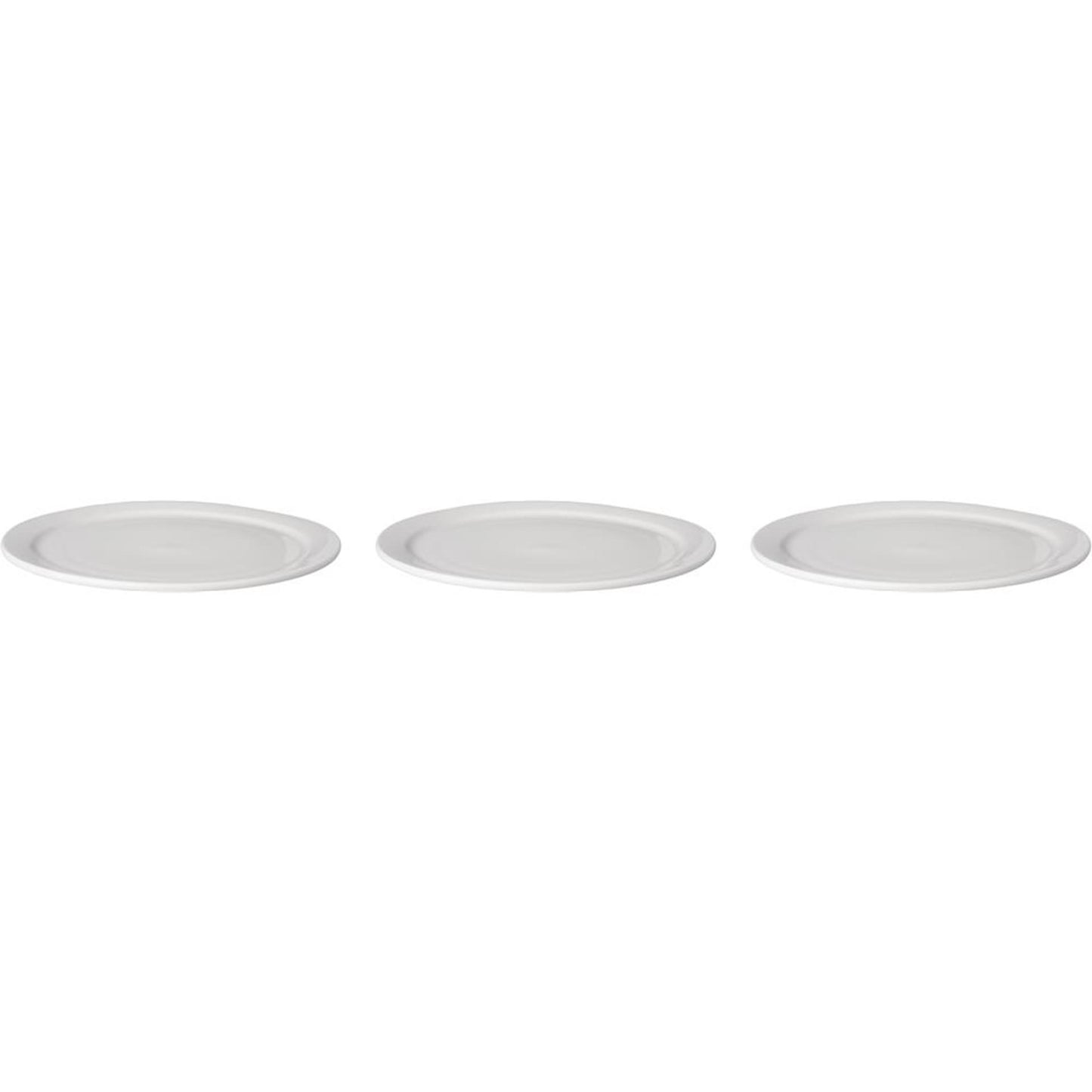 Mammoet bord smalle rand bugetline porselein wit 26 cm (set van 3 )