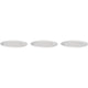 Mammoet bord smalle rand bugetline porselein wit 26 cm (set van 3 )