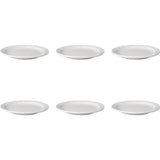 Mammoet bord smalle rand budgetline porselein wit 21cm (set van 6) - afbeelding 2