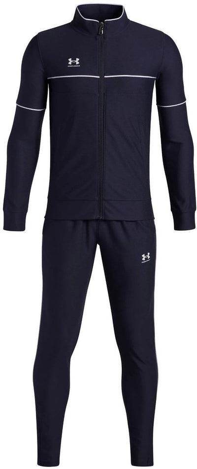 Under armour ua b challenger tracksuit-blu jongens trainingspak - midnight navy - wit