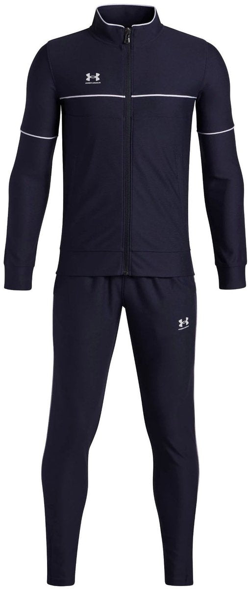 Under armour ua b challenger tracksuit-blu jongens trainingspak - midnight navy - wit 164