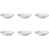 Mammoet bord diep budgetline 21,5 cm smalle rand porselein wit (set van 6 )