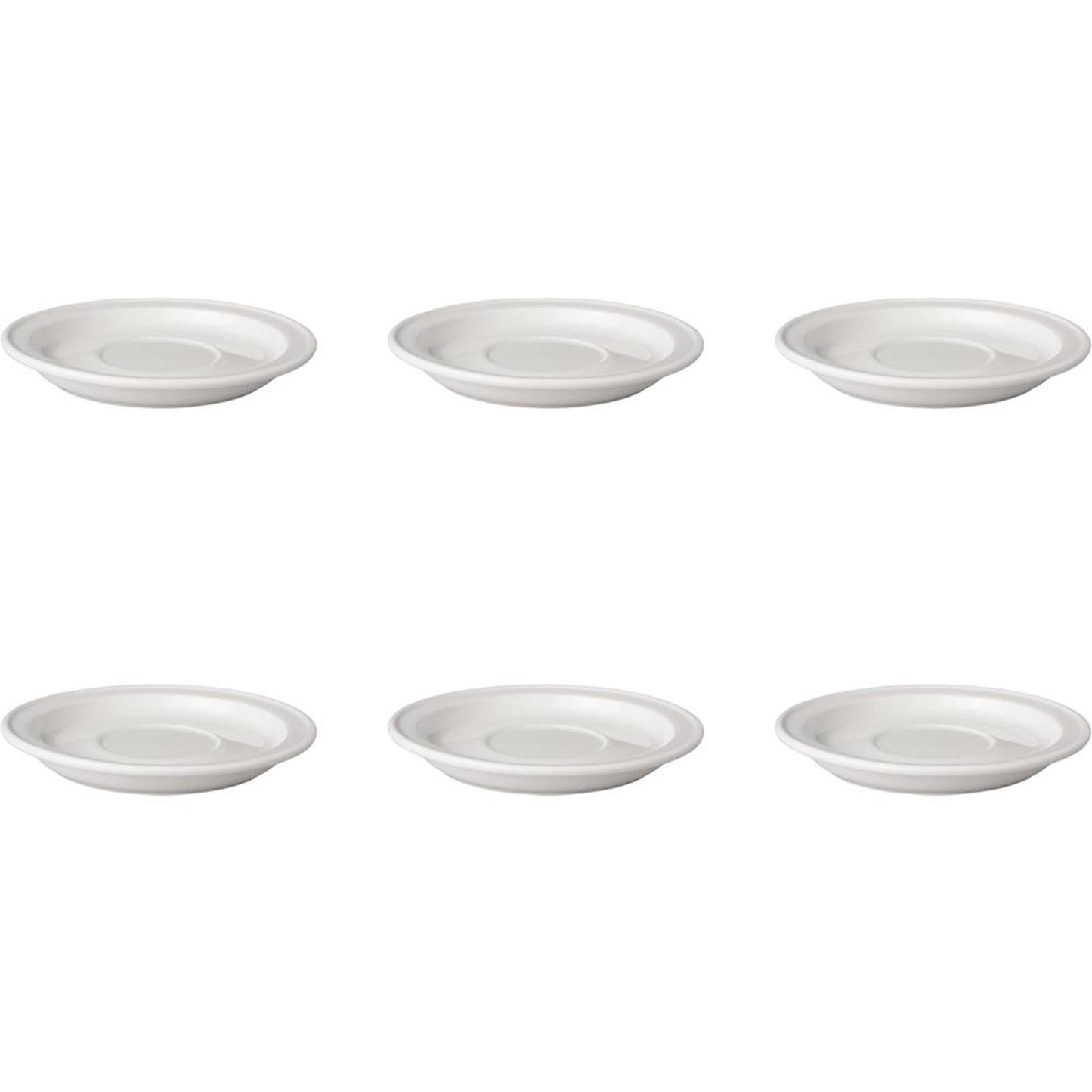 Mammoet gebaksbord soepschotel budgetline 17 cm porselein wit (set van 6 ).