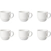 Mammoet koffiekop breed 200ml porselein wit (set van 6) dia7,5x7cm