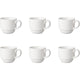 Mammoet koffiekop breed 200ml porselein wit (set van 6) dia7,5x7cm