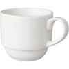 Mammoet koffiekop breed 200ml porselein wit (set van 6) dia7,5x7cm