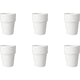 Mammoet melkbeker budgetline porselein 190ml wit (set van 6 ) dia7.5xh10
