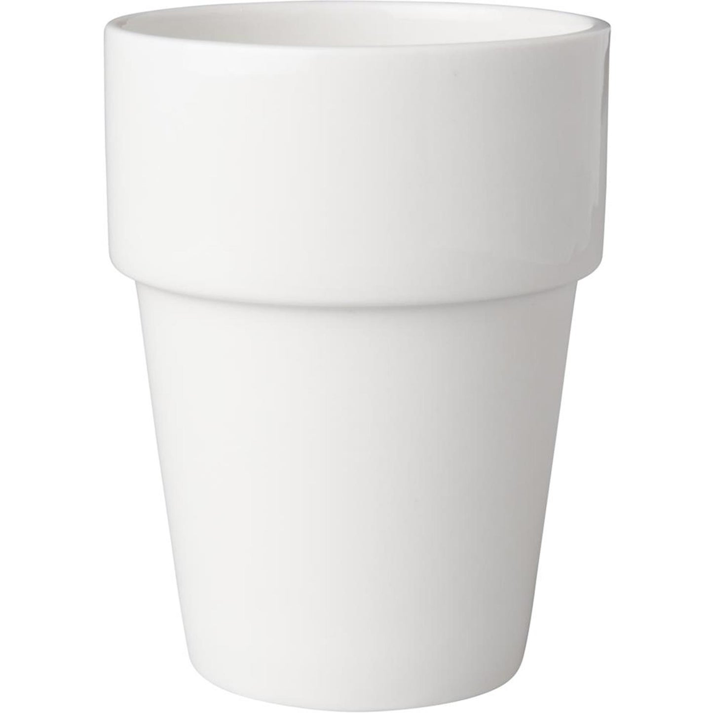 Mammoet melkbeker budgetline porselein 190ml wit (set van 6 ) dia7.5xh10