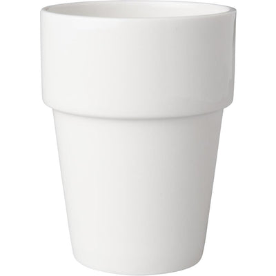 Mammoet melkbeker budgetline porselein 190ml wit (set van 6 ) dia7.5xh10