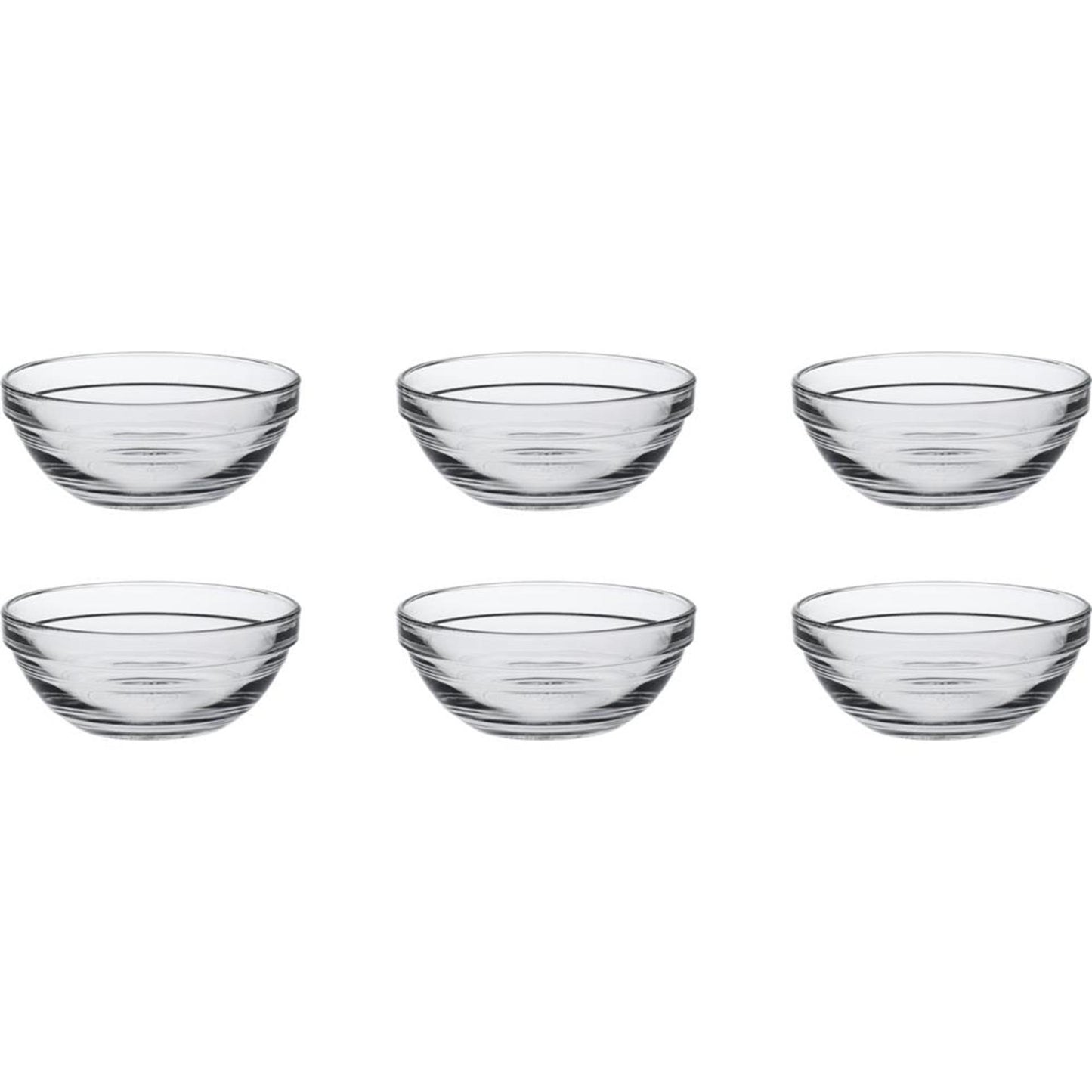 Duralex schaal lys rond stapelbaar 200ml hardglas 6 stuks 10,5x4.3cm