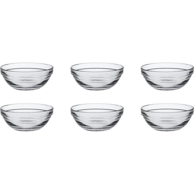Duralex schaal lys rond stapelbaar 200ml hardglas 6 stuks 10,5x4.3cm