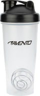 Avento shakebeker - 0.6 liter - transparant zwart - 0.60 l - met zeef
