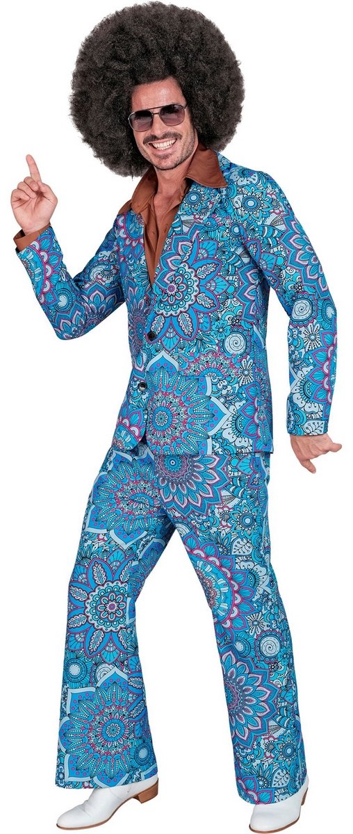 Widmann super 60s mandala blue 2delig kostuum