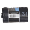 1054872 - afvalzak 60l, zwart ldpe 20 st per rol | 15 stuks
