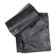 1054872 - afvalzak 60l, zwart ldpe 20 st per rol | 15 stuks - afbeelding 1