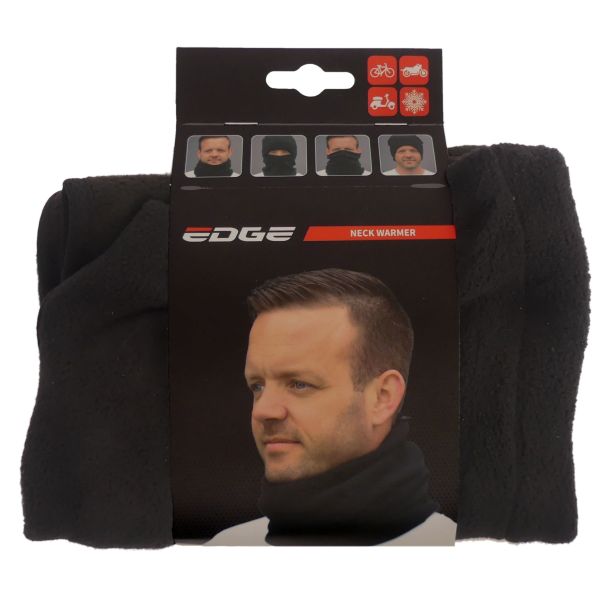 Edge multifunctionele nekwarmer - polyester - zwart