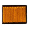 Reflector rechthoek oranje plak 62 x 45 mm.