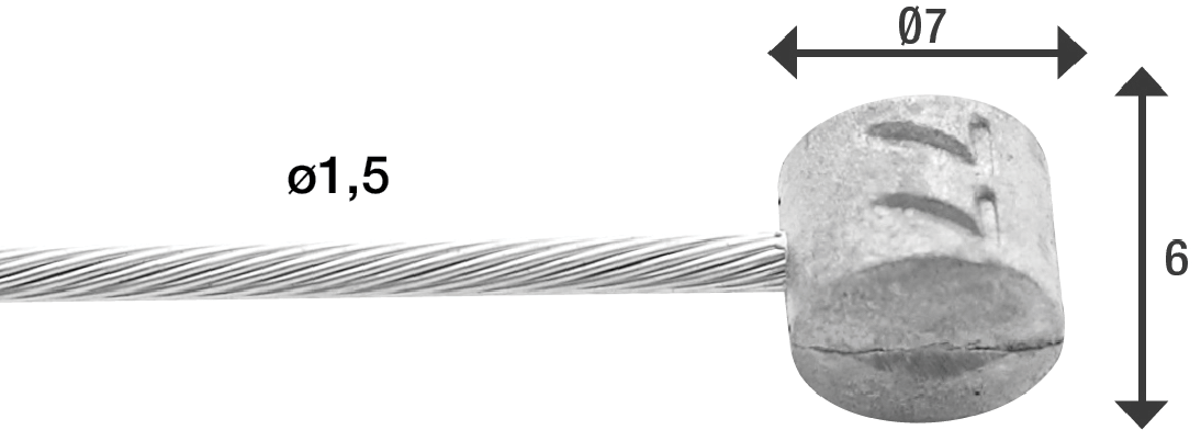 Elvedes rem binnenkabel slick rvs 2000 mm ø 1,5 mm (100x)