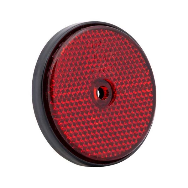Ronde reflector 60 mm. rood