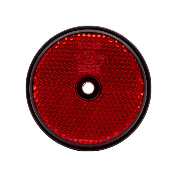 Ronde reflector 60 mm. rood