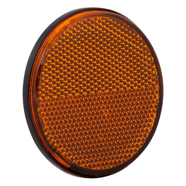 Reflector rond 70 mm. oranje plak