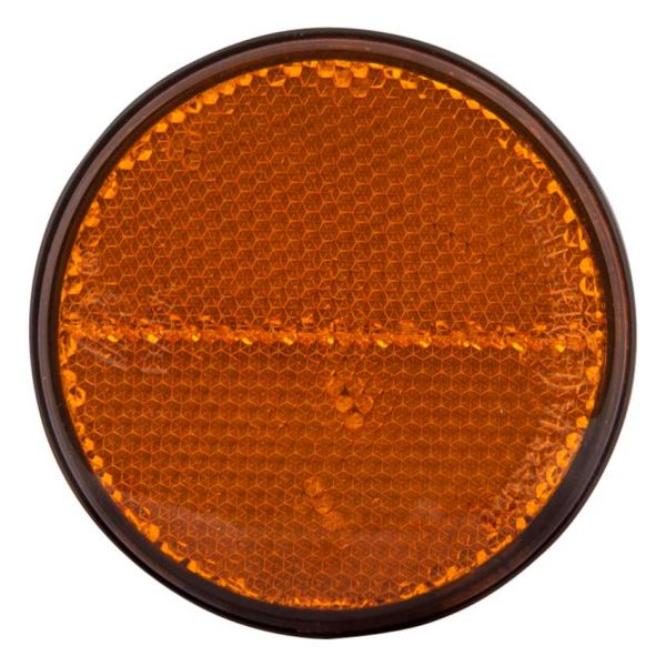 Reflector rond 70 mm. oranje plak